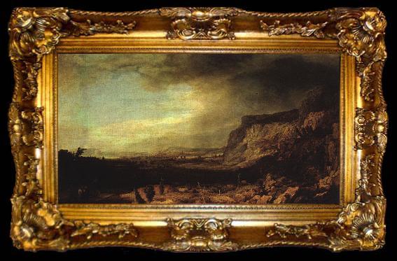framed  Hercules Seghers Mountain Landscape, ta009-2